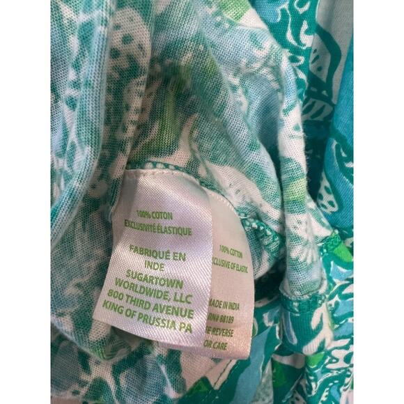 LILLY PULITZER Delaney Dress In Botantical Green Safari Sangria Girls XL (12-14) - Picture 3 of 5